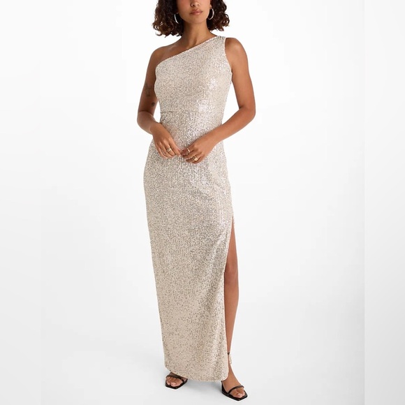 Express Dresses & Skirts - Elegant One-Shoulder Sequin Dress Express XS